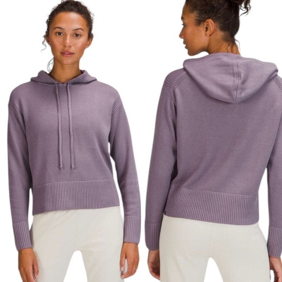 lululemon athletica Tops - Lululemon Double Knit Sweater Hoodie in Dusky Lavender